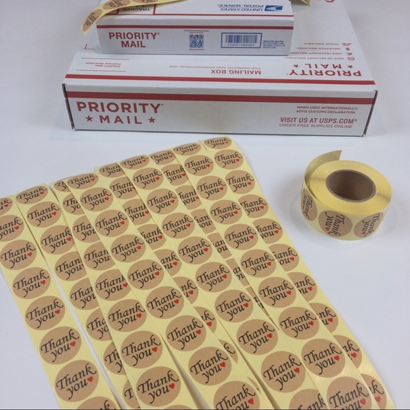 Thank you stickers packaging 100 - Picture 2 of 8